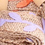 Ruy băng vải bố phụ kiện trang trí hanmade, decor  Màu sắc: Nâu vintage thủ công mầm non