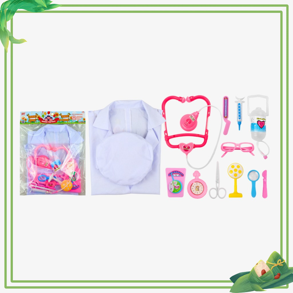 Bộ đồ chơi trang phục Bác sĩ kèm dụng cụ đồ chơi an toàn hàng Việt Nam HT2213