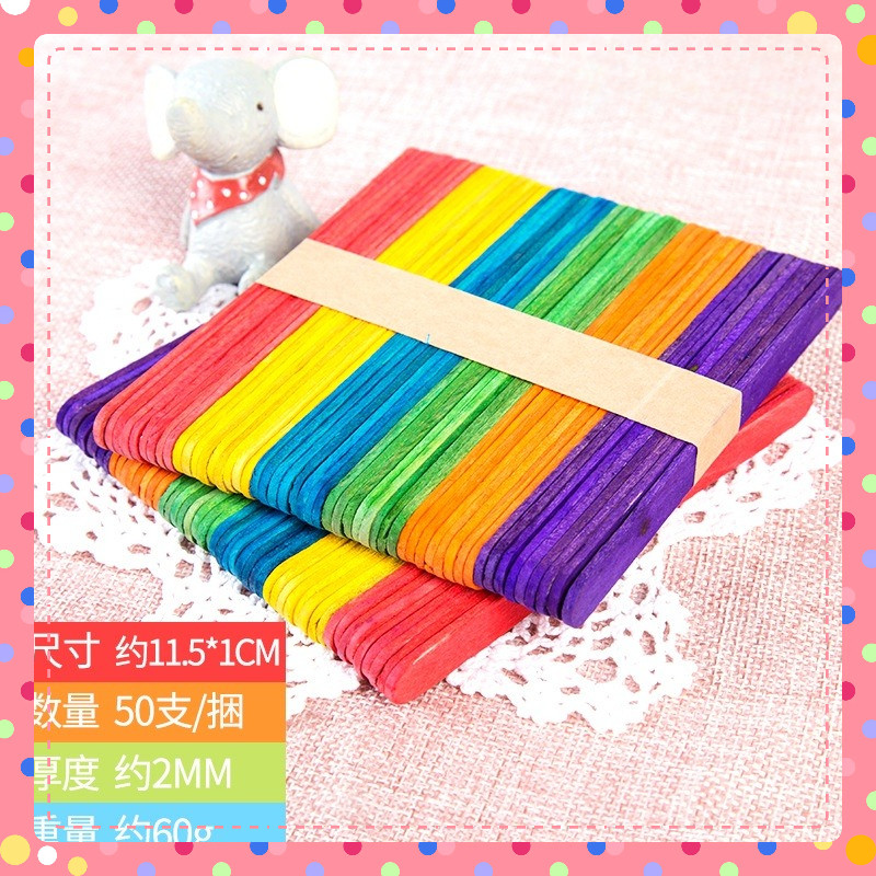 Que kem gỗ màu làm thủ công handmade mô hình mầm non - tiểu học