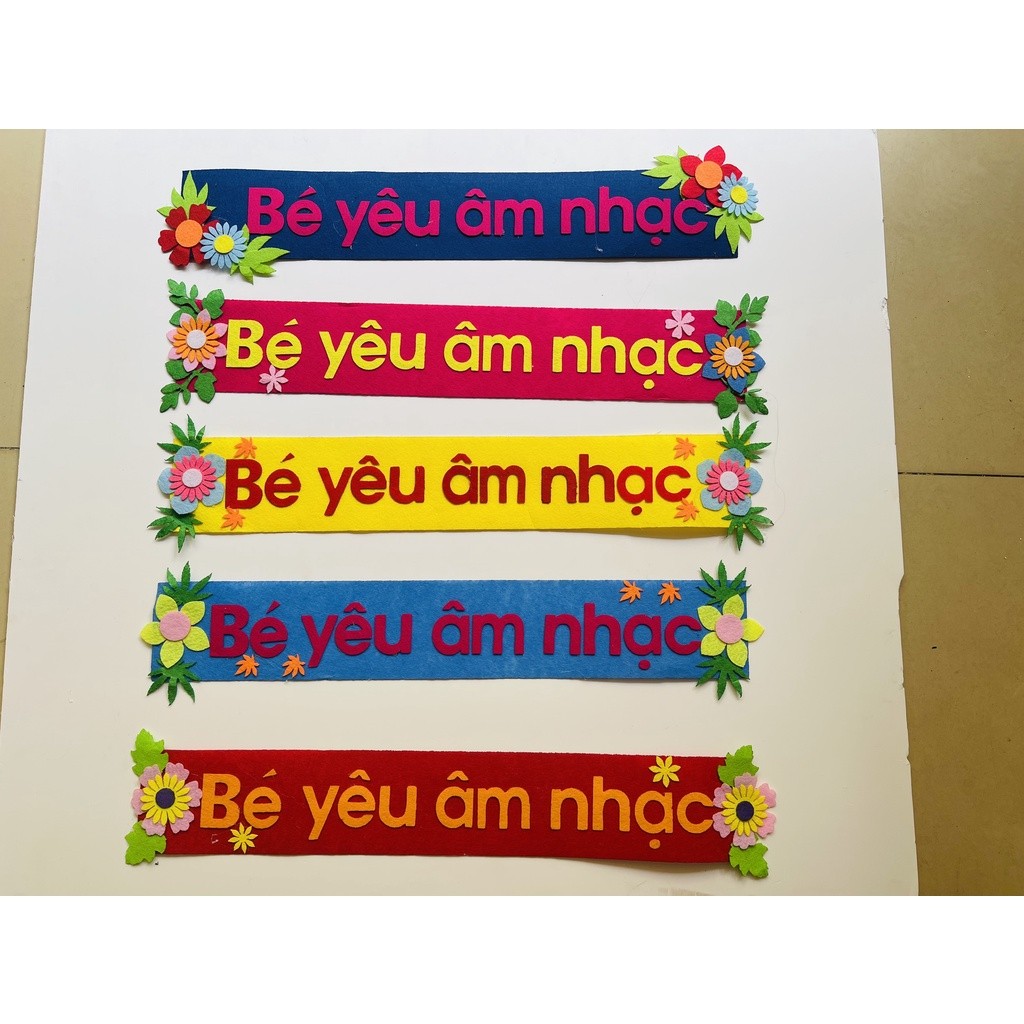Tên góc Tiêu đề các góc chủ đề lớp học mầm non vải dạ nỉ