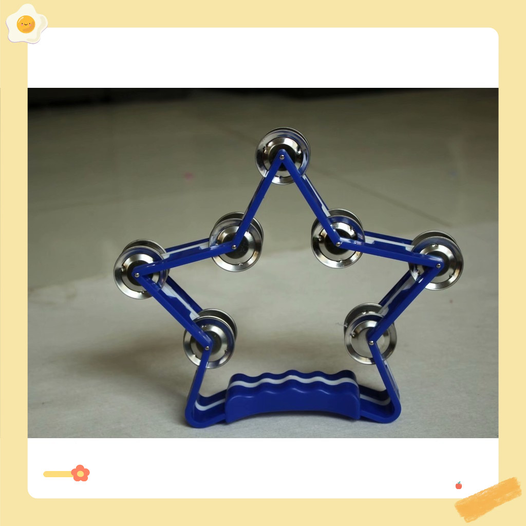 Lục lạc xúc xắc, xắc xô,cầm tay loại nhạc cụ tambourine hình ngôi sao cho bé