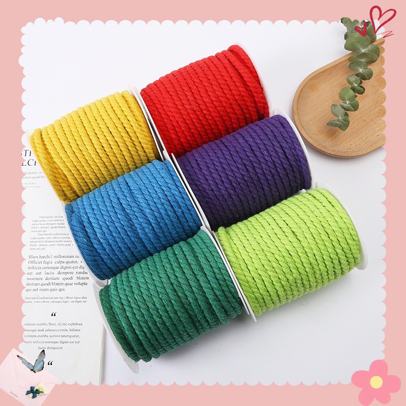 Dây thừng màu 5mm x 25 mét làm thủ công trang trí, handmade, decor, dây treo kệ mầm non