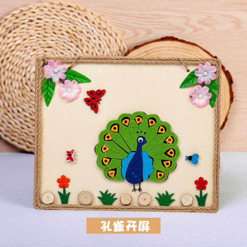 Tranh gỗ thủ công sáng tạo trang trí góc Steam. cho trẻ tạo hình Mầm non - Tiểu học