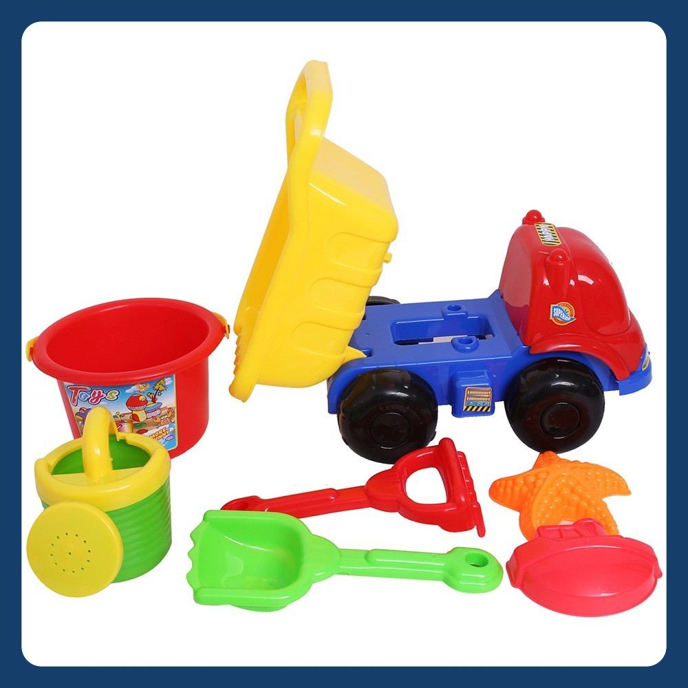 Đồ chơi xe ben size to, đồ chơi góc xây dựng mầm non  Xe ben túi lưới No:678