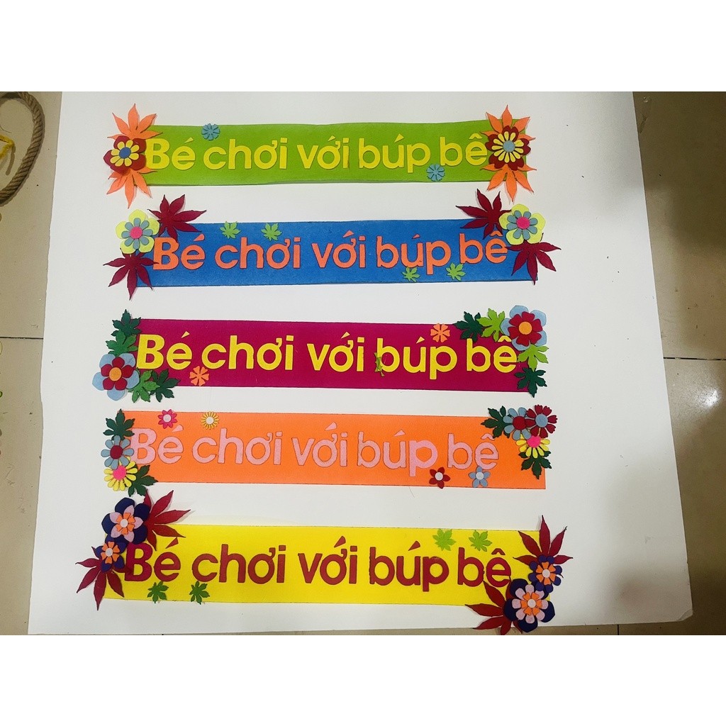 Tên góc Tiêu đề các góc chủ đề lớp học mầm non vải dạ nỉ