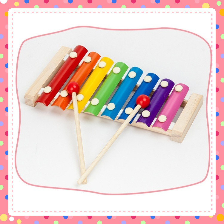 Đàn Xylophone 8 thanh - Đàn Gõ Nhạc cho bé - Đồ chơi Gỗ đàn gõ nhạc -  giúp bé kích thích phát triển giác quan