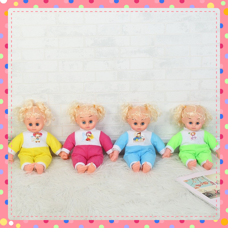 Búp bê tóc vàng đồ chơi bé gái dễ thương phát nhạc 36 cm