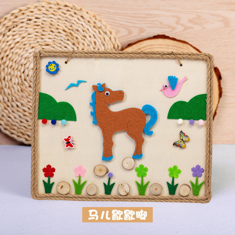 Tranh gỗ thủ công sáng tạo trang trí góc Steam. cho trẻ tạo hình Mầm non - Tiểu học