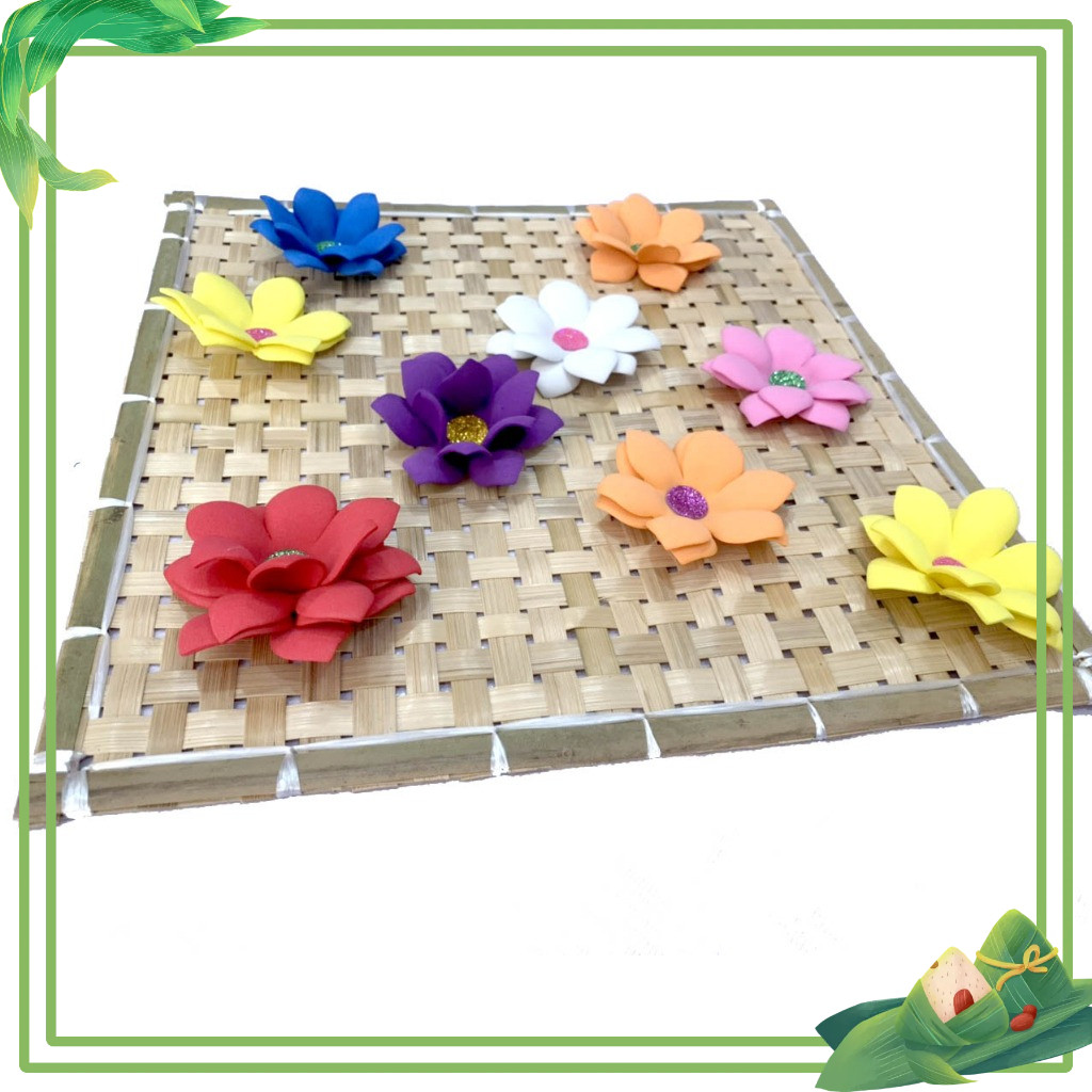 Set 10 bông Hoa xốp  trang trí bảng khung chủ đề mầm non - Tiểu học