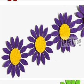 Dây hoa trang trí lớp học bằng vải nỉ -  tạo diềm bảng chủ đề dây 1 mét  ( Set 2 dây)