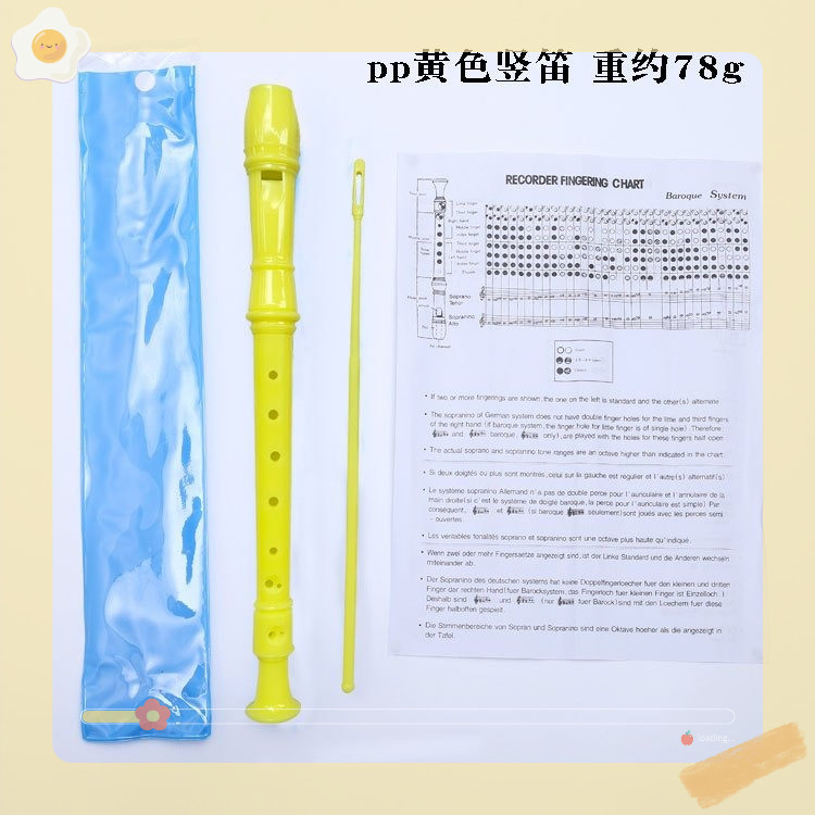 Sáo học nhạc học sinh,sáo dọc Recorder 8 lỗ DHS rẻ,đẹp kèm que vệ sinh,túi đựng ( hàng loại 1)