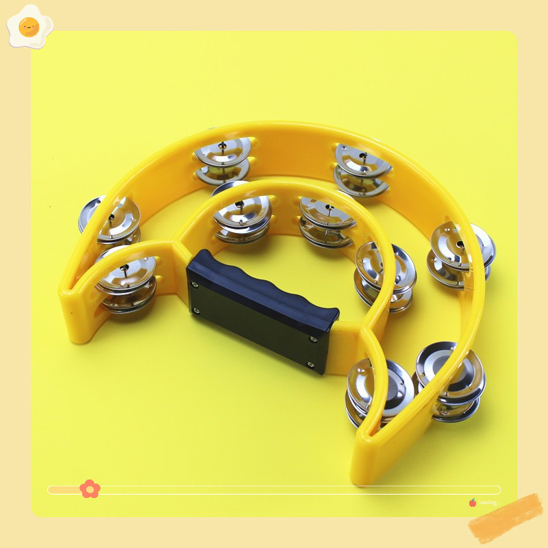 Lục lạc xúc xắc nhiều màu sắc, xắc xô,cầm tay loại nhạc cụ tambourine loại to đẹp