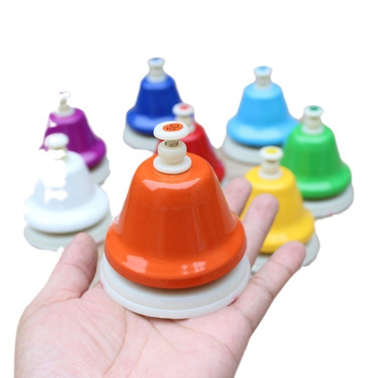 Set 8 chuông bấm Giáo cụ Montessori - Chuông bấm 8 nốt Montessori - Facmogu 8 Diatonic Metal Notes