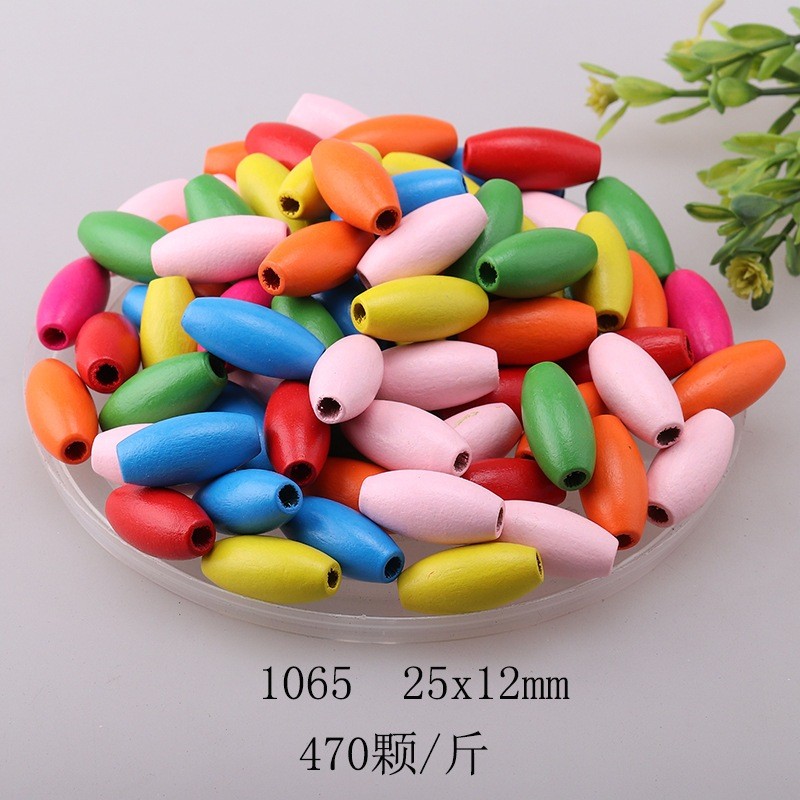 Hạt gỗ xâu vòng -  xâu hạt nhiều màu làm Hanmade thủ công nhiều kích thước mầm non