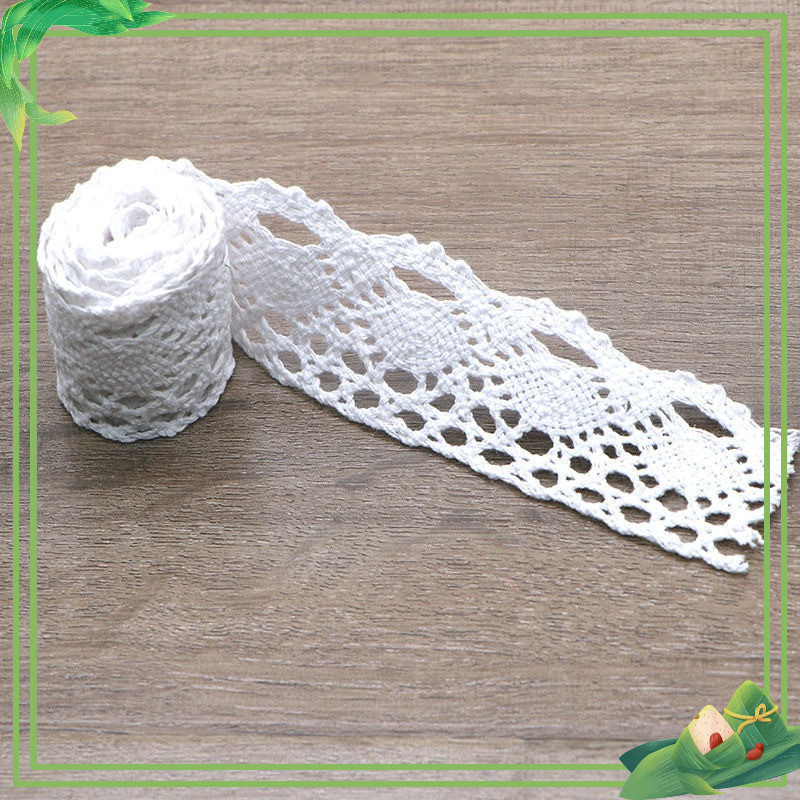 Ren Chỉ Trắng Trang Trí  diềm khung sản phẩm Handmade - Steam mầm non set 5 mét/1 cuộn