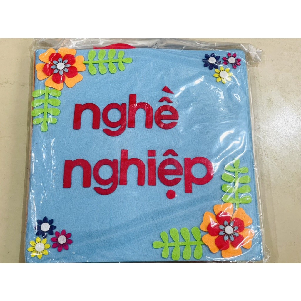 sách vải gồm 10 chủ đề mầm non - KPKH được làm bằng thủ công hanmade mầm non