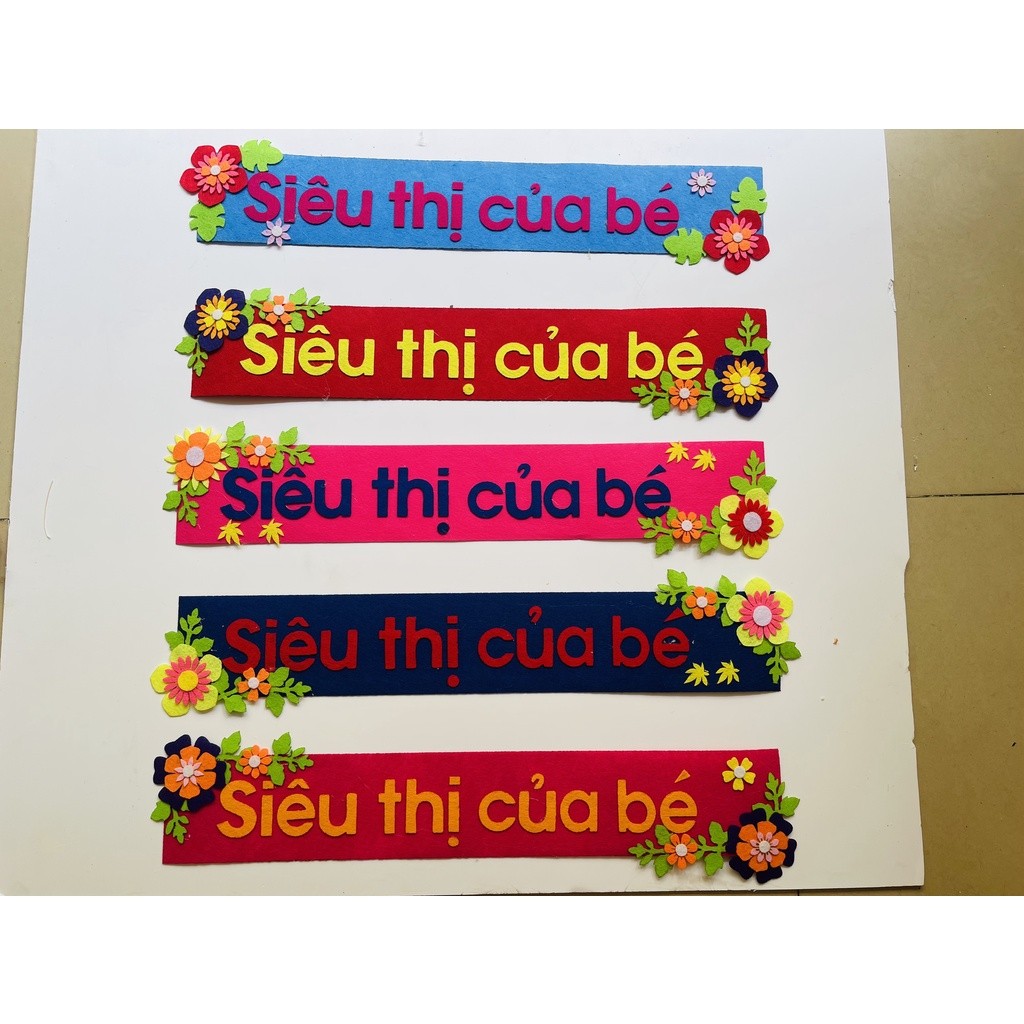 Tên góc Tiêu đề các góc chủ đề lớp học mầm non vải dạ nỉ