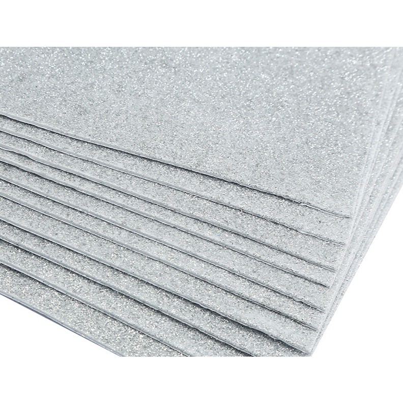 Xốp eva nhũ kim tuyến dày 2mm làm thủ công - làm hoa mầm non A4 / 1tờ