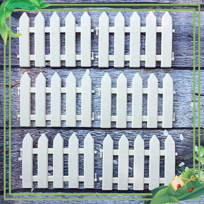Hàng rào nhựa trắng lắp ghép trang trí dài 1,6m cao 20cm trang trí cây