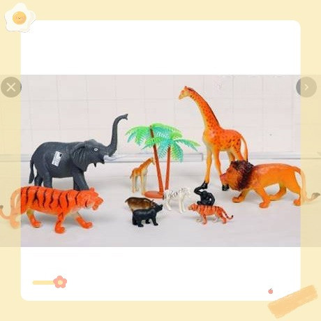 Bộ các con động vật sống trong rừng nhựa cao cấp an toàn cho bé