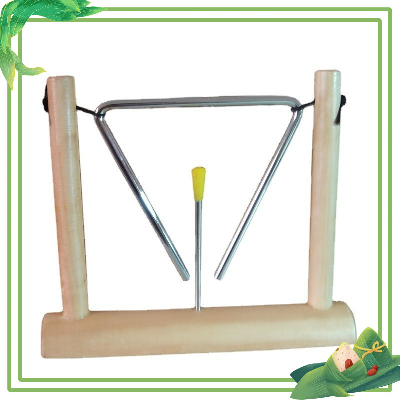Kẻng tam giác, nkangr âm nhạc, nhạc cụ gõ loại to 150mm cho bé, nhạc cụ TRIANGLE