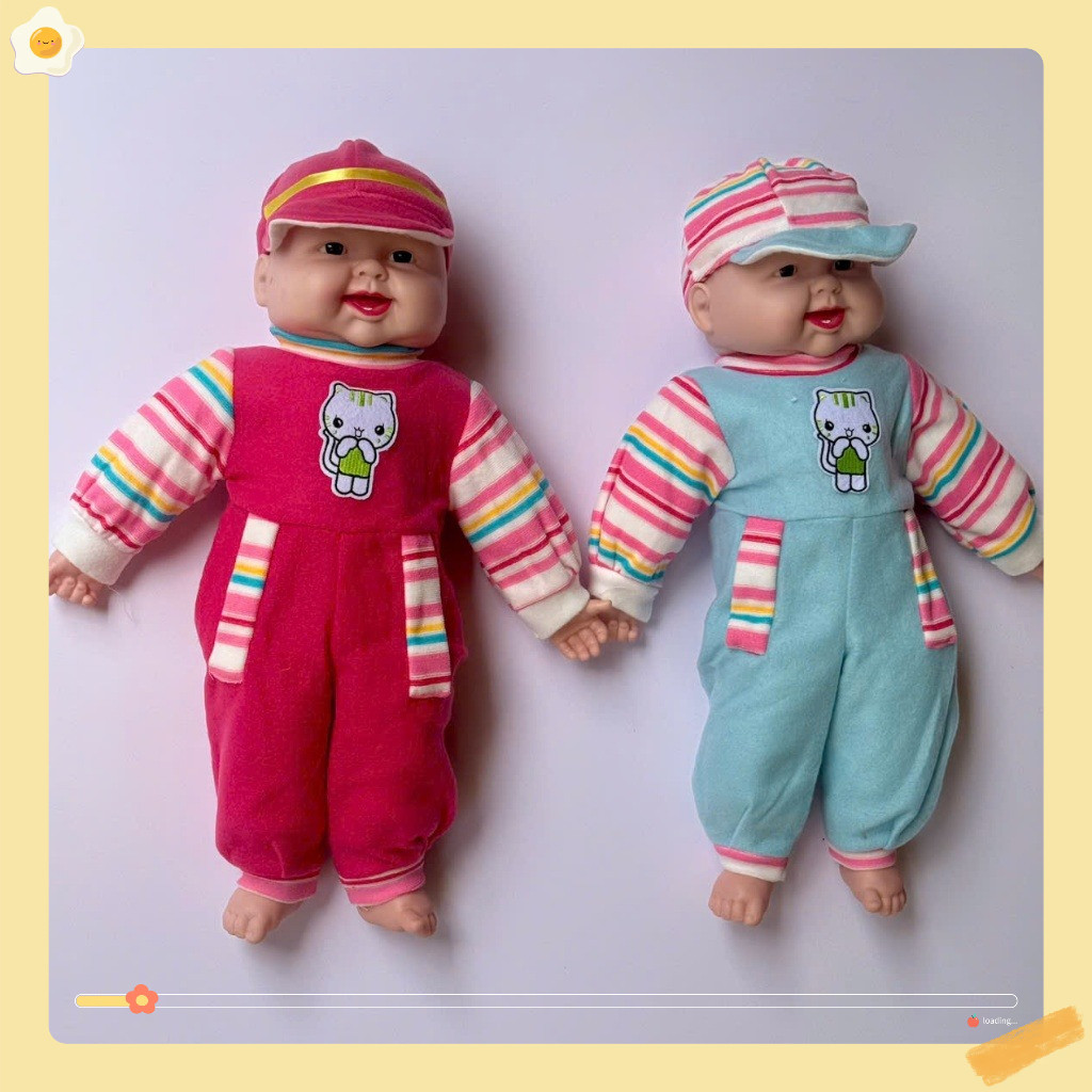 Búp bê sơ sinh đáng yêu búp bê biết cười 50cm thân mềm đồ chơimầm non