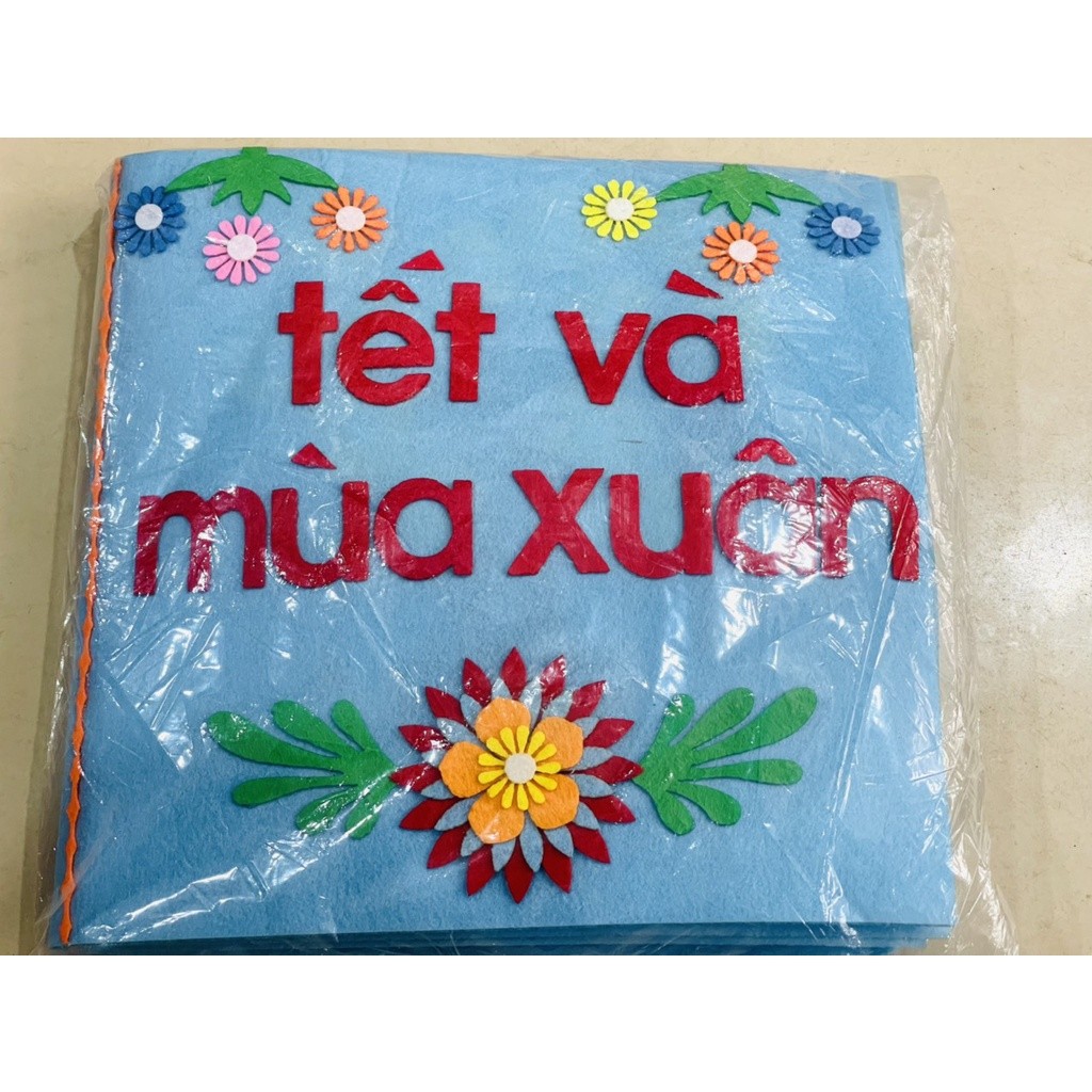 sách vải gồm 10 chủ đề mầm non - KPKH được làm bằng thủ công hanmade mầm non