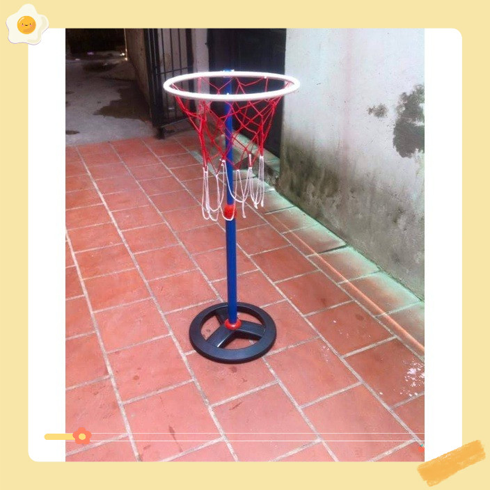 Cột ném bóng 2 tác dụng có tăng giẩm chiều cao dùng cho mầm non