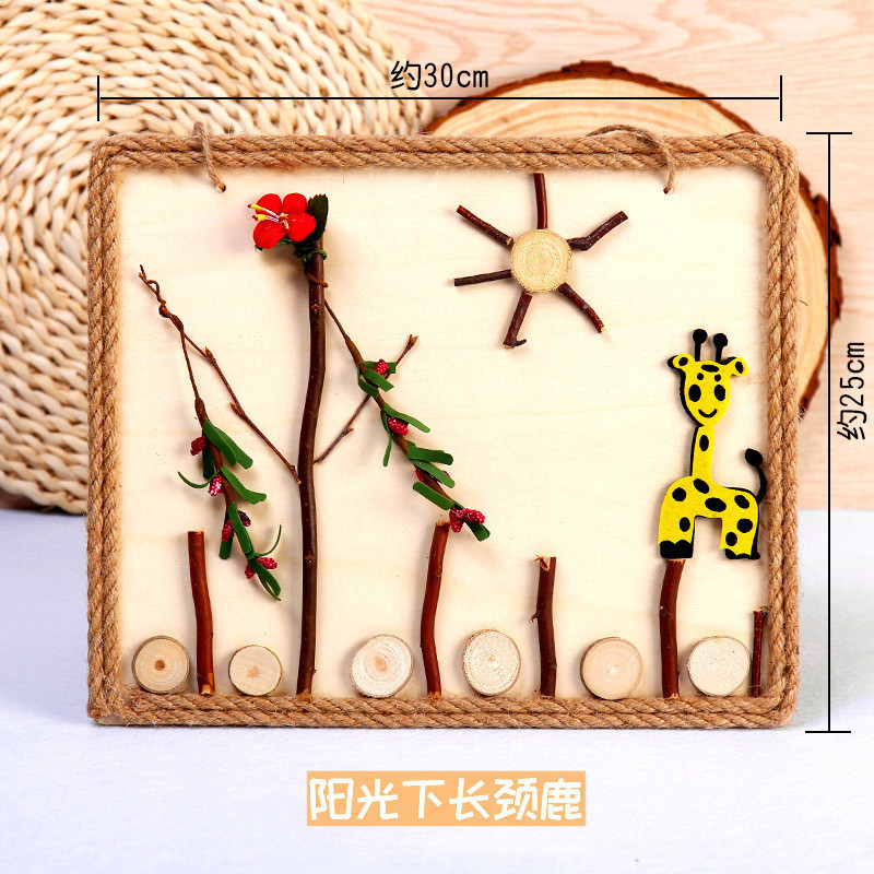 Tranh gỗ thủ công sáng tạo trang trí góc Steam. cho trẻ tạo hình Mầm non - Tiểu học