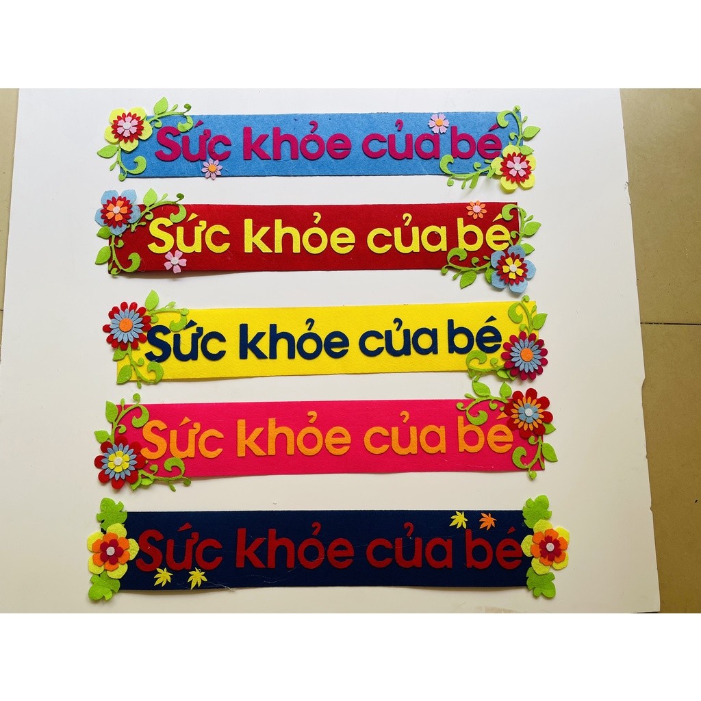 Tên góc Tiêu đề các góc chủ đề lớp học mầm non vải dạ nỉ
