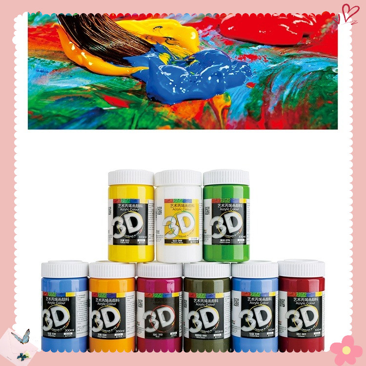 Màu acrylic 3D 300ml , màu vẽ mỹ thuật trên vải mọi chất liệu
