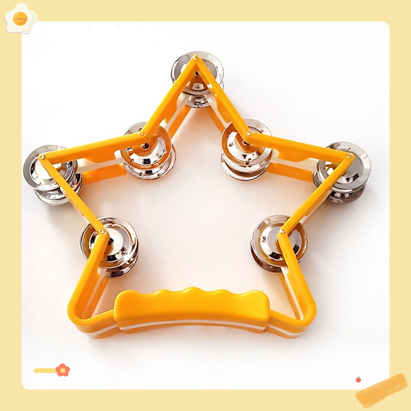 Lục lạc xúc xắc, xắc xô,cầm tay loại nhạc cụ tambourine hình ngôi sao cho bé
