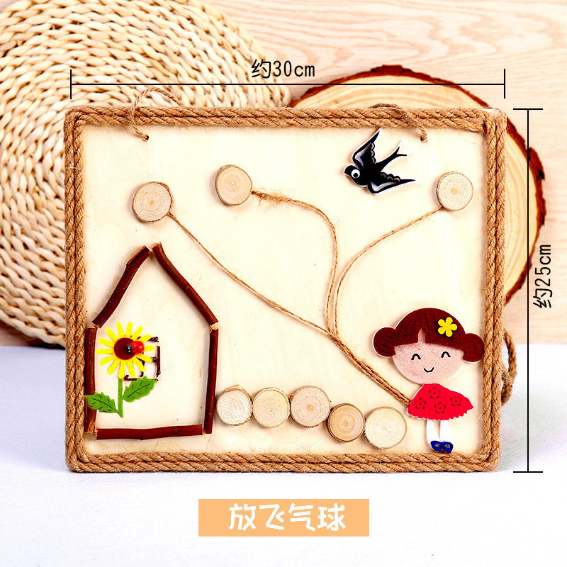 Tranh gỗ thủ công sáng tạo trang trí góc Steam. cho trẻ tạo hình Mầm non - Tiểu học