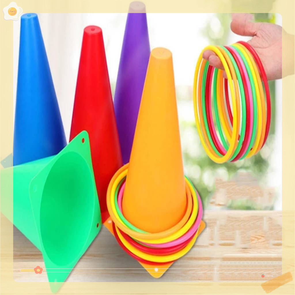 Chóp Vận Động tập luyện kỹ năng18cm, 23cm, 38cm vòng ném cổ chai, trò chơi vận động