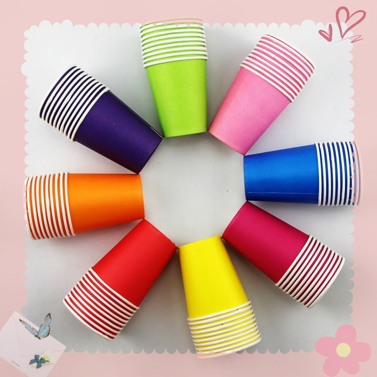 Set 10 cốc giấy màu làm thủ công  tạo hình Steam mầm non - học sinh