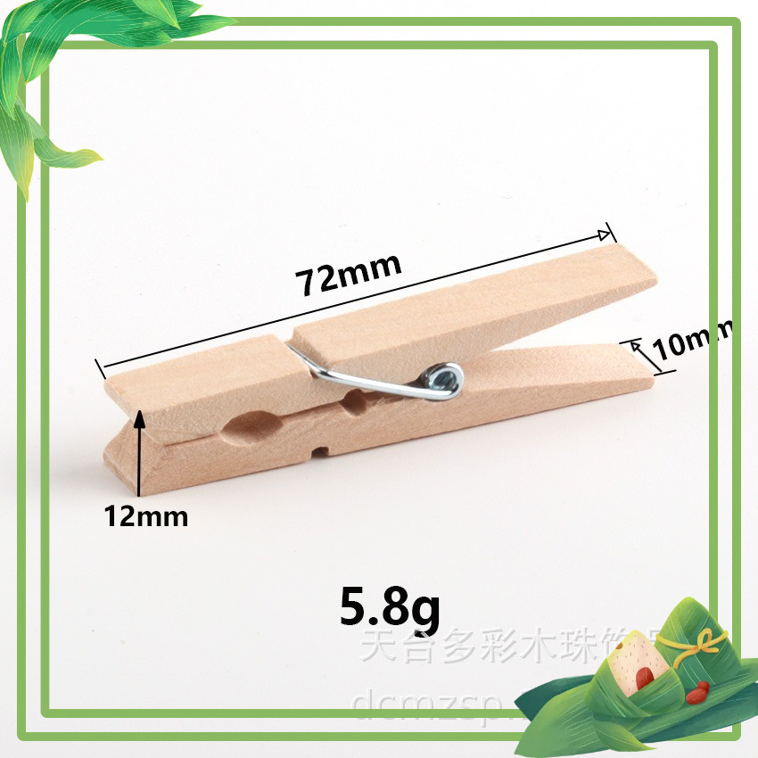 Kẹp gỗ treo ảnh trang trí nhà cửa làm thủ công mầm non - tiểu học túi 10 kẹp màu gỗ tự nhiên