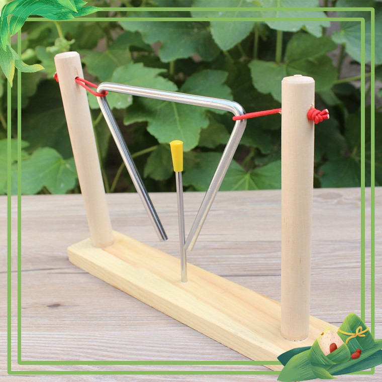Kẻng tam giác, nkangr âm nhạc, nhạc cụ gõ loại to 150mm cho bé, nhạc cụ TRIANGLE
