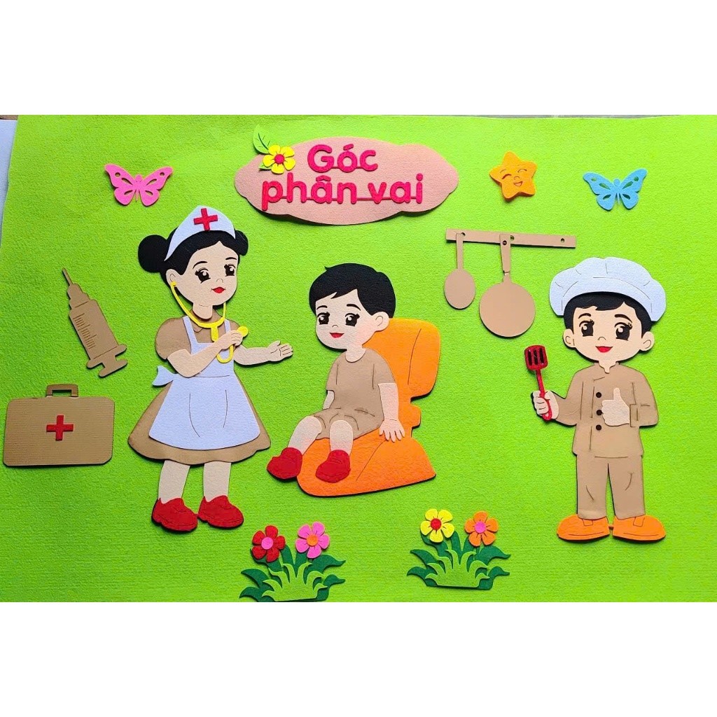 Tổng hợp - Góc mầm non steam pha nỉ  trang trí lớp học mầm non theo (mẫu to đẹp)
