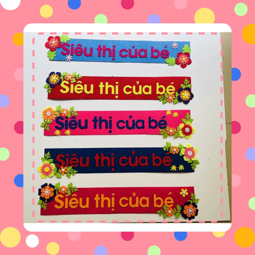 Tên góc Tiêu đề các góc chủ đề lớp học mầm non vải dạ nỉ