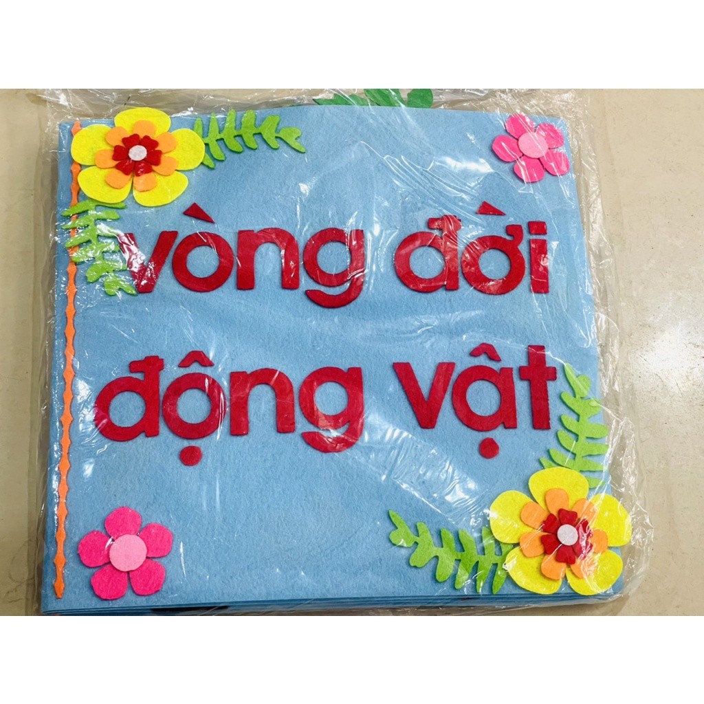 sách vải gồm 10 chủ đề mầm non - KPKH được làm bằng thủ công hanmade mầm non