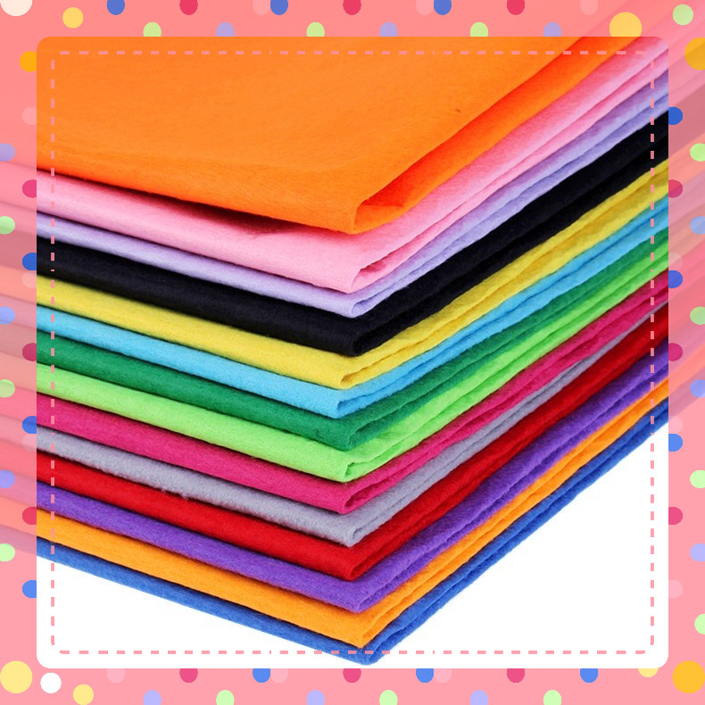 Vải dạ nỉ làm đồ handmade khổ 90 x 90 cm làm thủ công trang trí mầm non