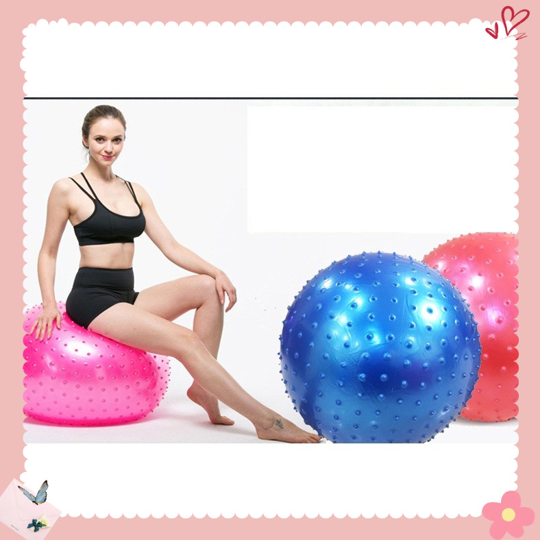Bóng tập Yoga/Gym (Size  65, 75cm ) Cao Cấp dày 2mm ( Khách chọn màu )Bóng Yoga Gai