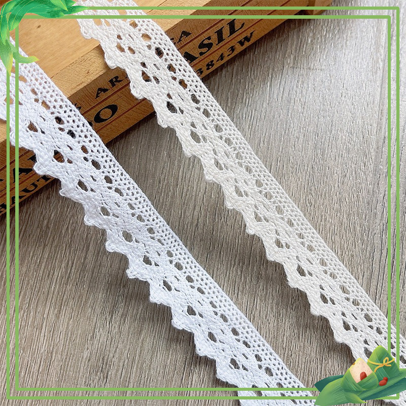 Ren Chỉ Trắng Trang Trí  diềm khung sản phẩm Handmade - Steam mầm non set 5 mét/1 cuộn