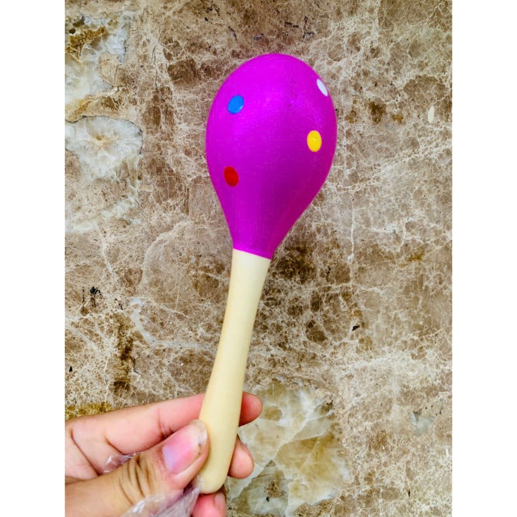 Lục lạc gỗ - Xúc xắc bầu dài loại to dài 20cm ( Giáo cụ âm nhạc) đồ dùng mầm non