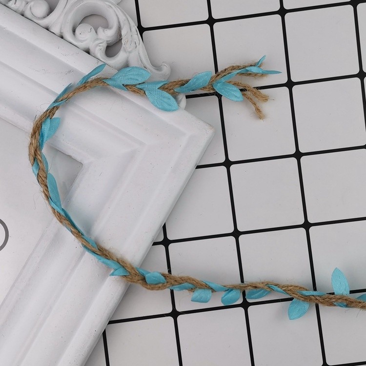 Dây gai đan xen lá trang trí (dài 5m) Trang trí làm thủ công deco - STEAM mầm non - tiểu học