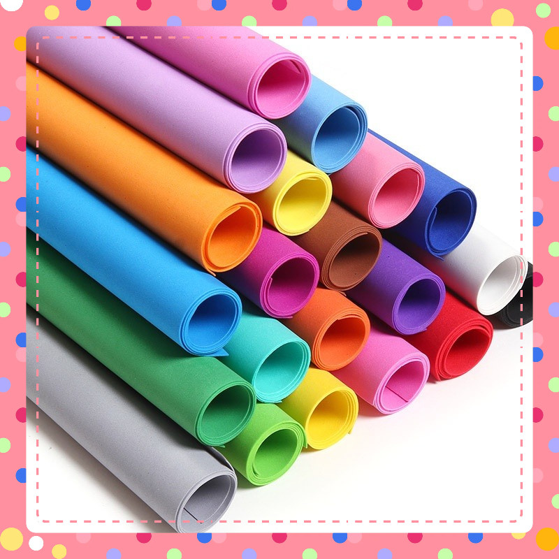 Xốp màu mút eva vật liệu làm thủ công Steam mầm non - tiểu học khổ 46x130cm dày 3mm