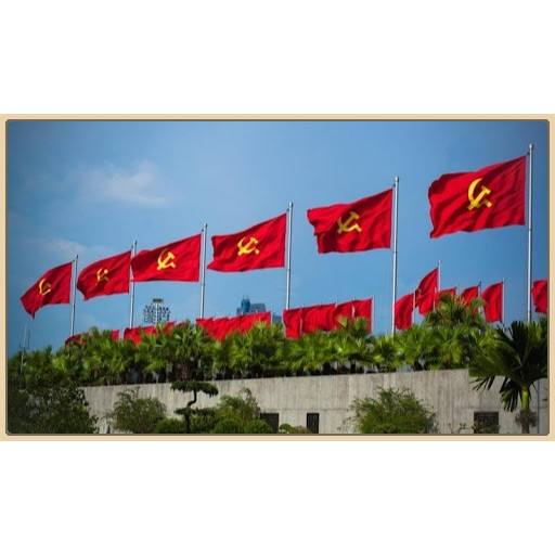 Lá Cờ Đảng, Cờ búa liềm, cờ tổ quốc Vải PHI BÓNG Đẹp Chắc Chắn