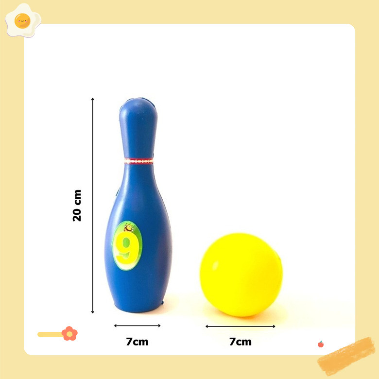 Bộ đồ chơi Bowling cỡ to bằng nhựa mềm cho trẻ vui chơi và vận động thể chất mầm non