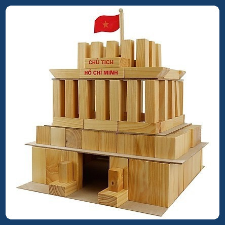 Đồ chơi xếp hình xây dựng lăng Bác bằng gỗ - mô hình lăng Bác ( chuẩn danh mục TT02)