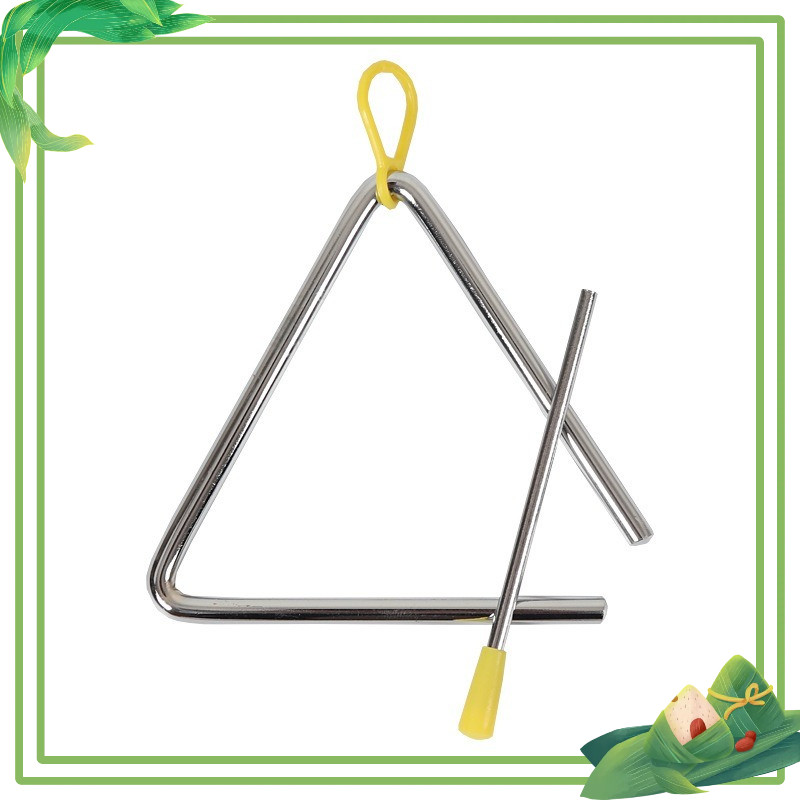 Kẻng tam giác, nkangr âm nhạc, nhạc cụ gõ loại to 150mm cho bé, nhạc cụ TRIANGLE